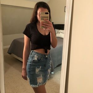 🌷Very Distressed Jean Skirt🌷